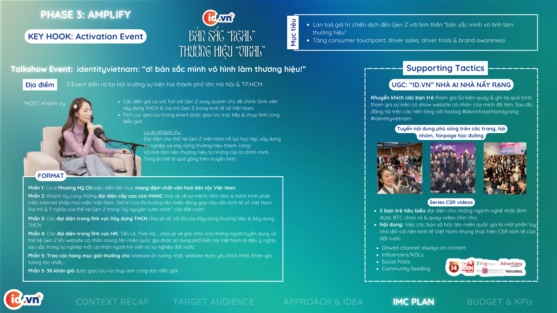 Các hoạt động trong giai đoạn 3